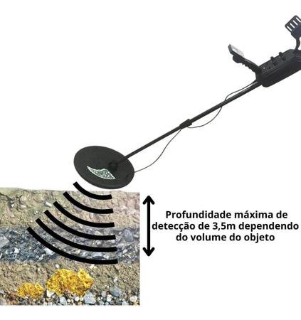 Imagem de Detector de metal em geral c/ pilha ate 3,5 m profundidade