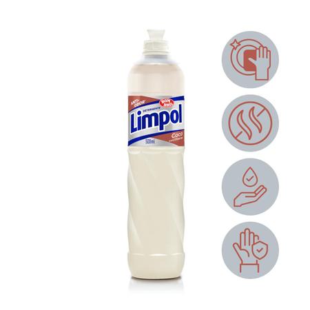 Imagem de Detergente Anti Odor Coco Glicerina Limpol Bombril 500Ml