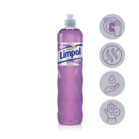 Imagem de Detergente Anti Odor Lavanda Glicerina Limpol Bombril 500Ml