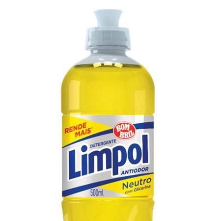 Imagem de Detergente Limpol Neutro Com Glicerina 500Ml Kit 10