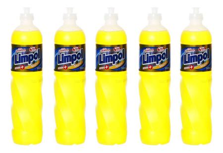 Imagem de Detergente Limpol Neutro Com Glicerina 500ml Kit 5