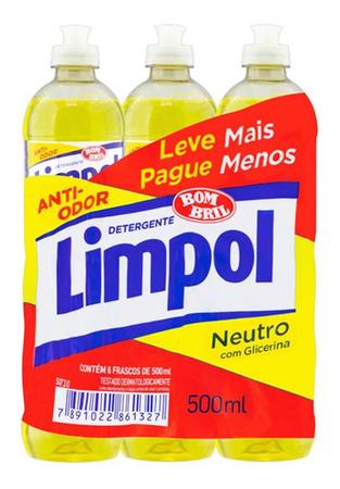 Imagem de Detergente Limpol Neutro Com Glicerina 500ml