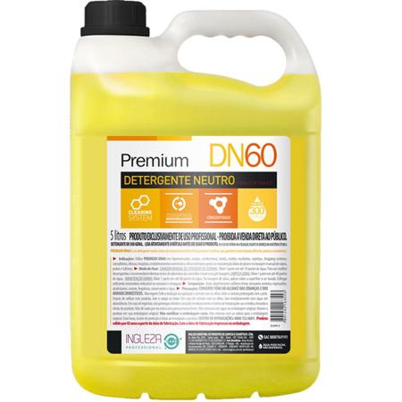 Imagem de Detergente Líquido Neutro Concentrado Premium DN60 Galão com 5 L. Um galão faz até 305 litros pronto uso.