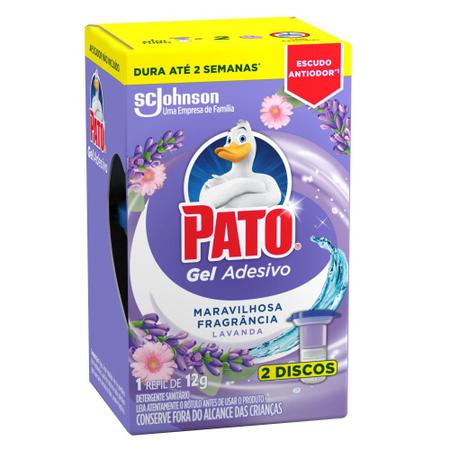 Imagem de Detergente Sanitário Pato Gel Adesivo Lavanda 12g 2 Discos