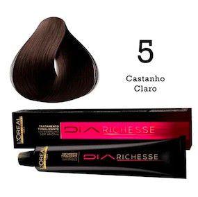 Tonalizante L'Oréal Professionnel Richesse Castanho Claro Extra Cobertura  5.0 - Lojas Rede