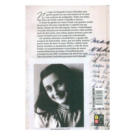 Imagem de Diário De Anne Frank Best-seller Ilustrado Edição Capa Dura - Geek