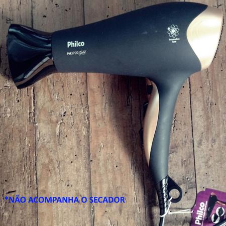 Imagem de Difusor Bico Definidor De Cachos Para Secador De Cabelos Philco Ph3700 Gold Touca Anti Frizz Cetim