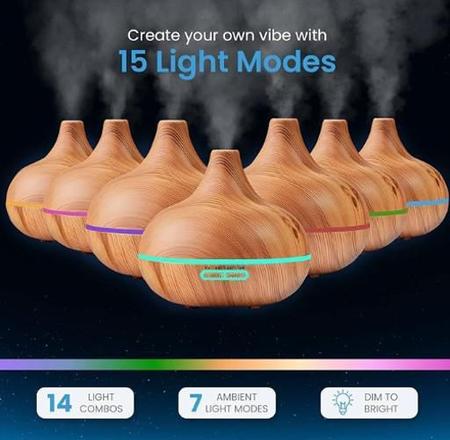 Imagem de Difusor De Óleos Essenciais Com Luzes Led