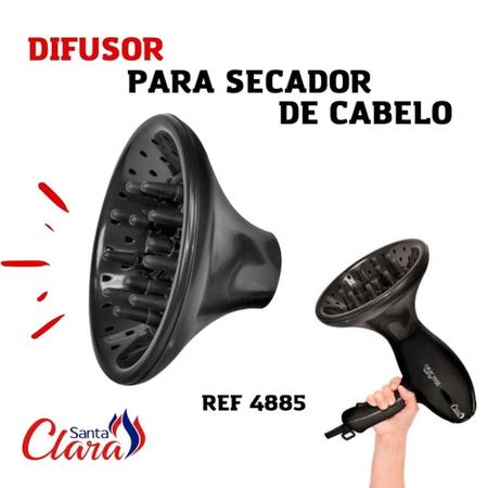 Imagem de Difusor Para Secador de Cabelo Santa Clara Bico Difusor Universal Cacheado Cachos