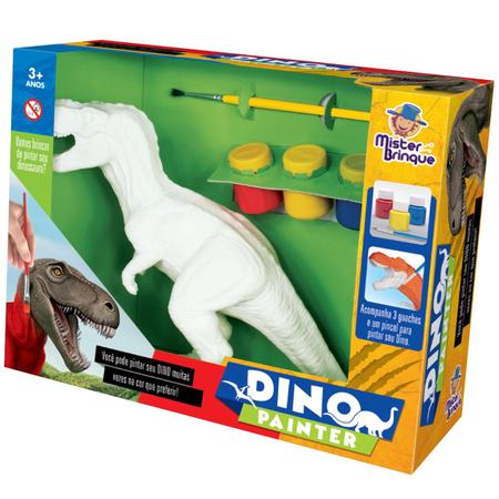 Dinossauro Para Colorir Pintar Infantil Dino Paint Menino Menina Várias  Cores Estimula Criatividade Tinta Pincel Original na Americanas Empresas