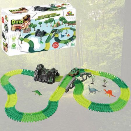 Pista Dinossauro Track Carro Brinquedo Jogo 116 Peças Oferta - Art Brink -  Pistas - Magazine Luiza