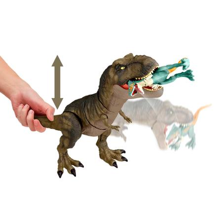 Dinossauro Articulado com Som - Tiranossauro Rex - Ataque e Devore -  Jurassic World Dominion - Mattel - Bonecos - Magazine Luiza