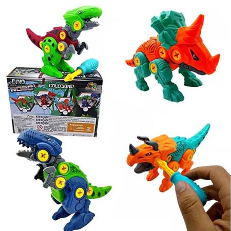 Dinossauro Monta Desmonta Dino Brinquedo Infantil T-Rex Dino Robo De Montar  Com Ferramenta Coleção : : Brinquedos e Jogos