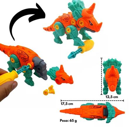 Dinossauro Monta Desmonta Dino Brinquedo Infantil T-Rex Dino Robo De Montar  Com Ferramenta Coleção : : Brinquedos e Jogos