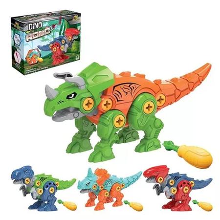 Dinossauro Monta Desmonta Dino Brinquedo Infantil T-Rex Dino Robo De Montar  Com Ferramenta Coleção : : Brinquedos e Jogos