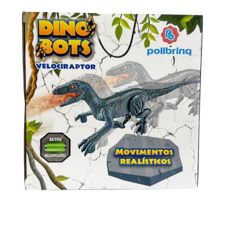 Imagem de Dinossauro Controle Remoto Dino Bots Velociraptor Polibrinq