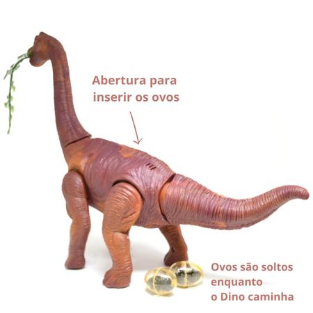 Dinossauro de Brinquedo Elétrico Bate E Volta Com Som E Luz De LED - Chic  Outlet - Economize com estilo!