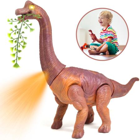 Dinossauro de Brinquedo Elétrico Bate E Volta Com Som E Luz De LED - Chic  Outlet - Economize com estilo!