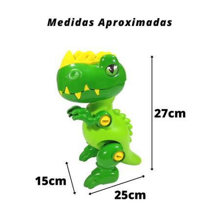 Imagem de Dinossauro De Brinquedo Didático Monta Desmonta Grande Chave