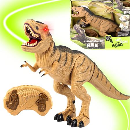 Dinossauro Robô Interativo com Controle Remoto e Modo Luta para Crianças  Acima de 5 Anos, FISTONE, Branco