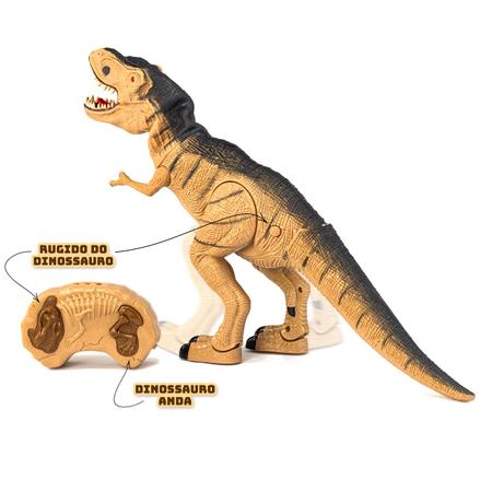 Dinossauros de controle remoto robô elétrico som luz brinquedo escavação  jurássico animais t rex brinquedos educativos para crianças meninos