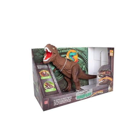 Dinossauro Dinopark Bee Toys 681 Hunters T-Rex 60cm Articulado