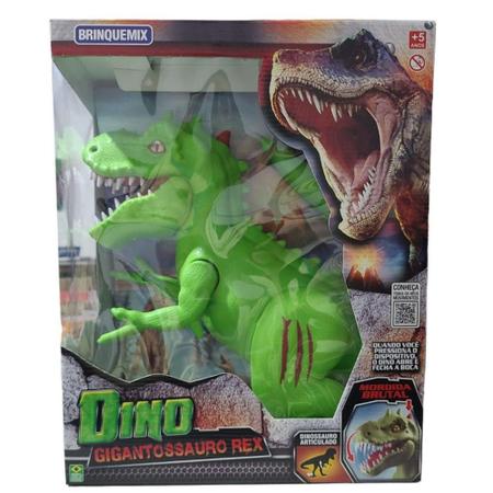 Dinossauro Gigantossauro Rex 35cm Dino Articulado Brinquemix - Bonecos -  Magazine Luiza