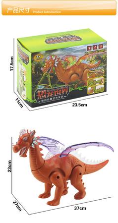 Imagem de Dinossauro Jurassico  Com Som e Luzes Modelo Animal Plástico.