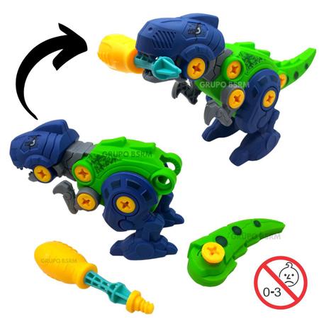 Dinossauro Monta Desmonta Dino Brinquedo Infantil T-Rex Dino Robo De Montar  Com Ferramenta Coleção : : Brinquedos e Jogos