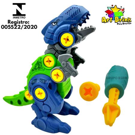 Dinossauro Monta Desmonta Dino Brinquedo Infantil T-Rex Dino Robo De Montar  Com Ferramenta Coleção : : Brinquedos e Jogos