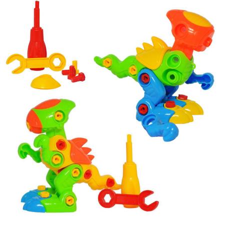Imagem de Dinossauro para Bebês de Brinquedo Didático de Montar Kit C/2