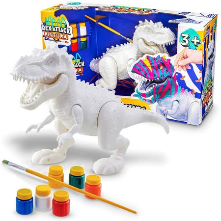 Dinossauro Para Colorir Dino E Pintura T-Rex Miketa 1136 em Promoção na  Americanas