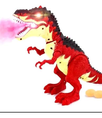 Ideiaria  Dinossauro que Solta Fumaça com Luz e Som de Controle Remoto -  Toyng