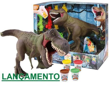 Dinossauro T-Rex Ataca Come E Faz Caquinha C/ Massinha Diver - Blanc Toys -  Felicidade em brinquedos