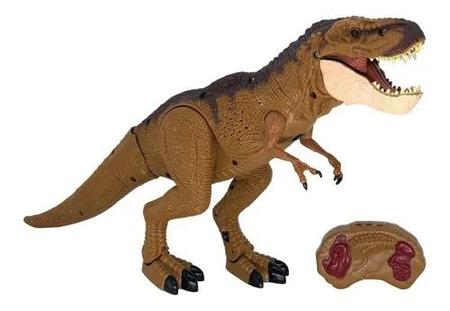 Imagem de Dinossauro T-Rex Controle Remoto C/Som e Luz 47 cm - Reage ao Toque - Candide