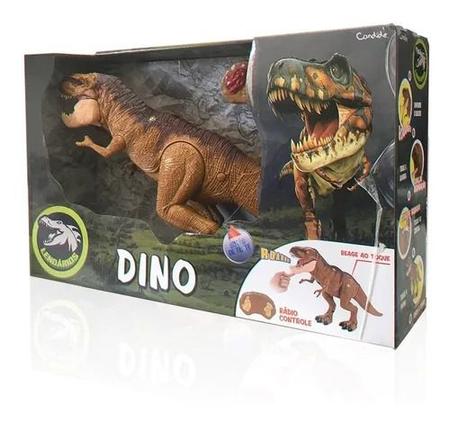 Imagem de Dinossauro T-Rex Controle Remoto C/Som e Luz 47 cm - Reage ao Toque - Candide