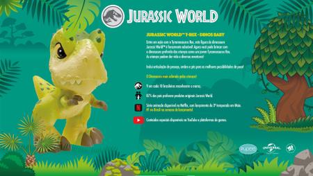 Dinossauro T-Rex Dinos Baby Universal Jurassic World 1460 - Pupee - Bonecos  - Magazine Luiza