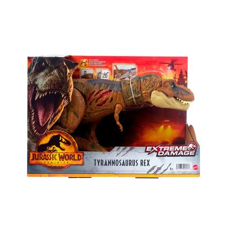 Dinossauro T-Rex Jurassic World Dominion Dano Extremo Mattel HGC19 - Mattel  - Brinquedos e Games FL Shop