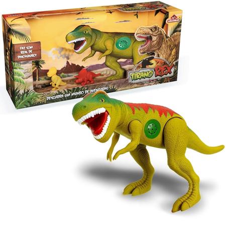 Dinossauro Tiranossauro ATTACK 847 Dino Infantil Articulado com Som e Luzes  Realista Jurássico Criança - Adijomar - Bonecos - Magazine Luiza