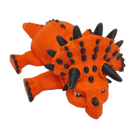 Imagem de Dinossauro Triceratops Articulado 3d Decoração Brinquedo