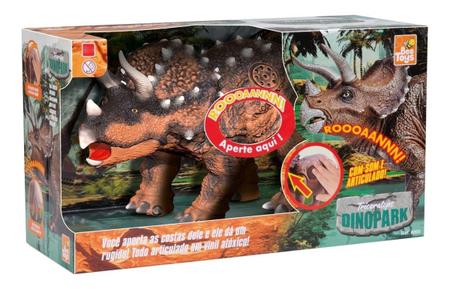 Imagem de Dinossauro triceratops com som articulado   - bee toys