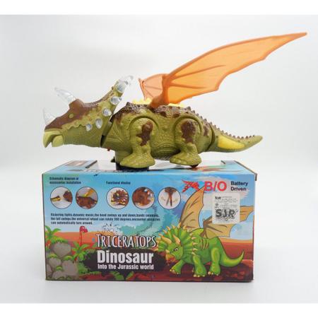 Imagem de Dinossauro Triceratops Jurassic World Anda Com Som e Luz.