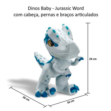 Imagem de Dinossauro Velociraptor Blue Cinza Dinos Baby Original Pupee