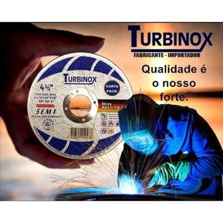 Imagem de Disco De Corte 4 1/2 Turbinox Ferramentas Construção Operações Corte Inox, Aço, Ferro Alumínio e PVC