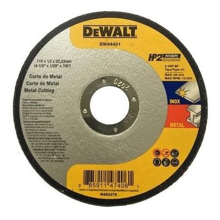 Disco De Corte De Metal 4 1/2X3/64X7/8 Dwalt