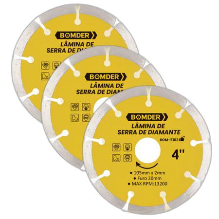 Imagem de Disco de Corte Diamantado Bomder 105mm Furo 20mm Corte de Pedras