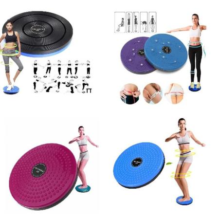 Imagem de Disco de equilibrio roda exercicio twist de torção pilates yoga massageador academia em casa fisioterapia prancha