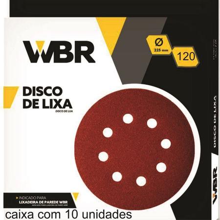 Imagem de Disco De Lixa 225mm Grão 120 Lixadeira com 10pçs