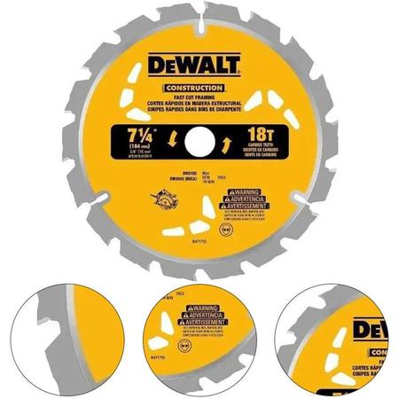 Disco De Serra 7 1 4 18 Dentes Madeira REF DW3192 DEWALT