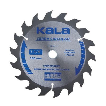 Imagem de Disco de serra circular para madeira 185mm 7.1/4 pol 20 dentes Kala